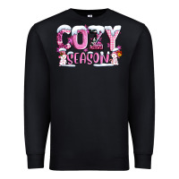 Black pink cozy season with snowman ado Premium Sweatshirt - AdoDesignShop
