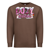 Chestnut pink cozy season with snowman ado Premium Sweatshirt - AdoDesignShop