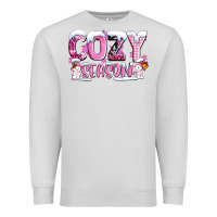 Dove Grey pink cozy season with snowman ado Premium Sweatshirt - AdoDesignShop