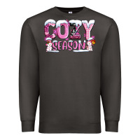 Smoke pink cozy season with snowman ado Premium Sweatshirt - AdoDesignShop