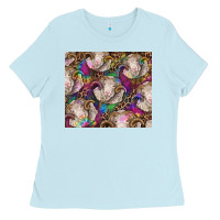 Baby Blue merino ram tie dye tumbler Ladies Tee - BarkalooDesign