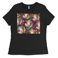 Black merino ram tie dye tumbler Ladies Tee - BarkalooDesign