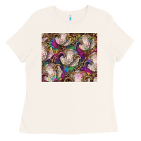 Bone merino ram tie dye tumbler Ladies Tee - BarkalooDesign