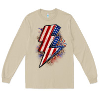 Mushroom leopard american flag lightning bolt Long Sleeve Tee - Zillion Design Studio