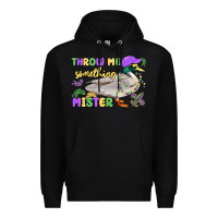 Black throw me something mister mardi gras duck Premium Hoodie - MaliasSmallBusiness