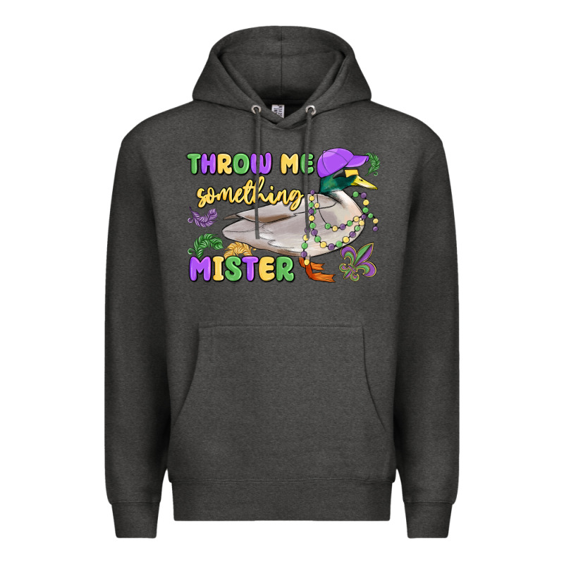 Throw Me Something Mister Mardi Gras Duck Premium Hoodie by MaliasSmallBusiness | Teevron