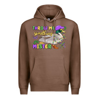 Chestnut throw me something mister mardi gras duck Premium Hoodie - MaliasSmallBusiness
