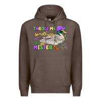 Coffee throw me something mister mardi gras duck Premium Hoodie - MaliasSmallBusiness