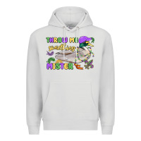 Dove Grey throw me something mister mardi gras duck Premium Hoodie - MaliasSmallBusiness