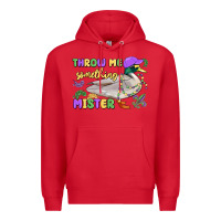 Red throw me something mister mardi gras duck Premium Hoodie - MaliasSmallBusiness