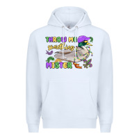 White throw me something mister mardi gras duck Premium Hoodie - MaliasSmallBusiness