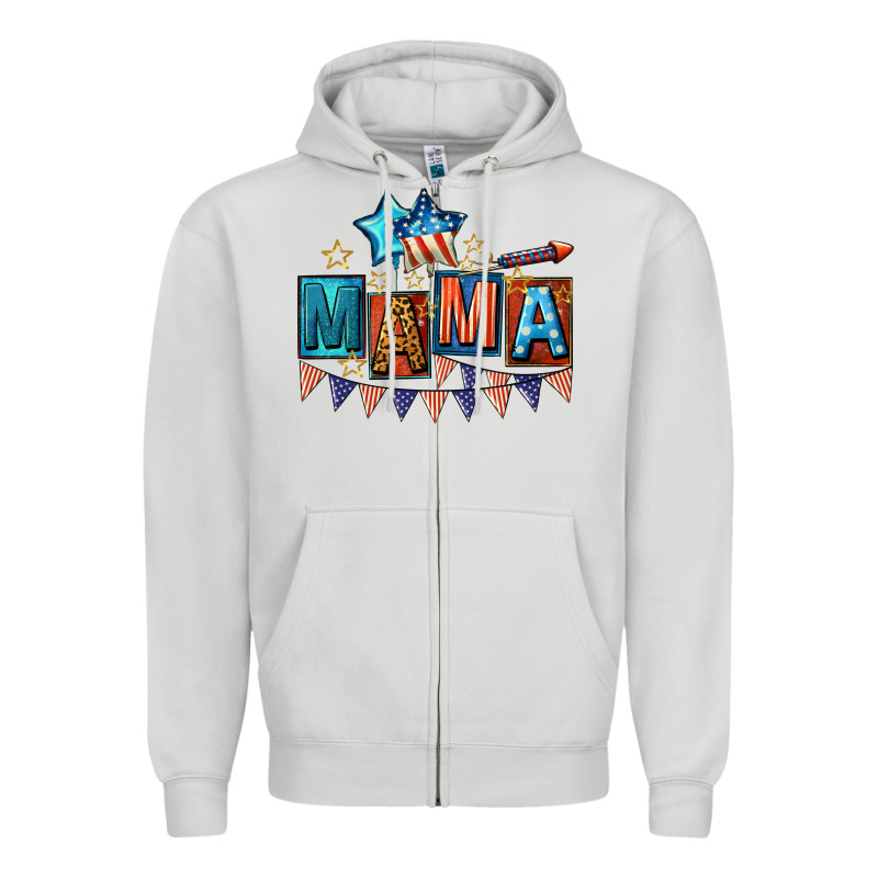 All American Mama 4th Of July Zipper Hoodie by CowGirlArtShop | Teevron
