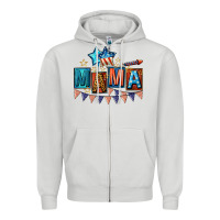 Dove Grey All American Mama 4th of July Zipper Hoodie - CowGirlArtShop