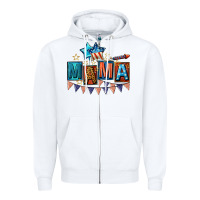 White All American Mama 4th of July Zipper Hoodie - CowGirlArtShop