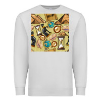Dove Grey history seamless pattern Premium Sweatshirt - BundleAndBundleShop