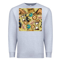 Heather Grey history seamless pattern Premium Sweatshirt - BundleAndBundleShop