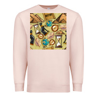 Pale Pink history seamless pattern Premium Sweatshirt - BundleAndBundleShop
