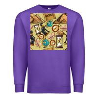 Purple history seamless pattern Premium Sweatshirt - BundleAndBundleShop