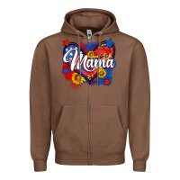 Chestnut American mama heart Zipper Hoodie - Neo Western