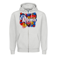 Dove Grey American mama heart Zipper Hoodie - Neo Western