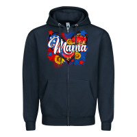 Navy American mama heart Zipper Hoodie - Neo Western