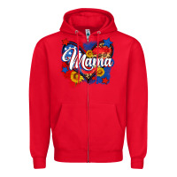 Red American mama heart Zipper Hoodie - Neo Western