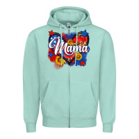 Seafoam American mama heart Zipper Hoodie - Neo Western