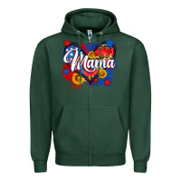 Sports Green American mama heart Zipper Hoodie - Neo Western