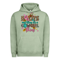Pigment Oil Green boots and bling it's a cowgirl thing Urban Hoodie - MaliasSmallBusiness