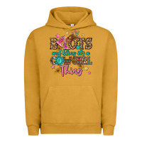 Pigment Peanut Butter boots and bling it's a cowgirl thing Urban Hoodie - MaliasSmallBusiness