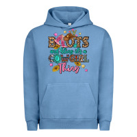 Pigment Pebble Blue boots and bling it's a cowgirl thing Urban Hoodie - MaliasSmallBusiness