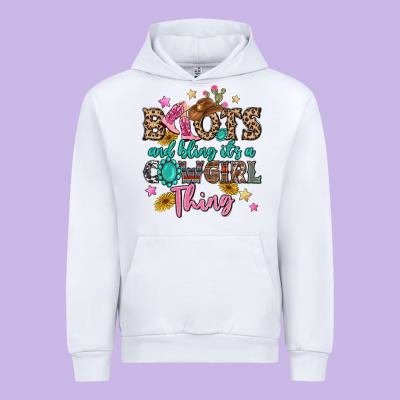Boots And Bling It's A Cowgirl Thing Urban Hoodie Designed By Maliassmallbusiness
