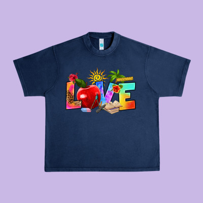 Love Teacher Summer Urban Heavy Tee Designed By Ranaportraitstore