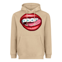 Mushroom Lips Dental Braces Heavyweight Hoodie - Artiststas