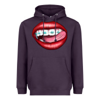 Plum Lips Dental Braces Heavyweight Hoodie - Artiststas