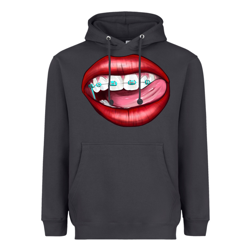 Lips Dental Braces Heavyweight Hoodie by Artiststas | Teevron