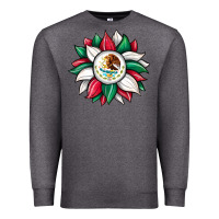 Charcoal Heather sunflower mexican flag Premium Sweatshirt - JahusDesignShop