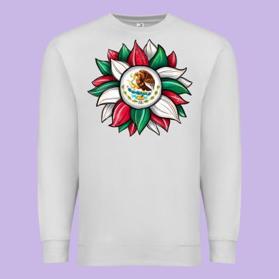 Sunflower Mexican Flag Premium Sweatshirt Designed By Jahusdesignshop