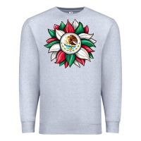 Heather Grey sunflower mexican flag Premium Sweatshirt - JahusDesignShop