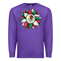 Purple sunflower mexican flag Premium Sweatshirt - JahusDesignShop