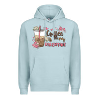 Blue Mist coffee is my valentine Premium Hoodie - MaliasSmallBusiness