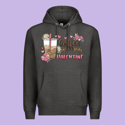 Coffee Is My Valentine Premium Hoodie Designed By Maliassmallbusiness