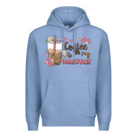 Colony Blue coffee is my valentine Premium Hoodie - MaliasSmallBusiness