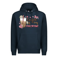 Navy coffee is my valentine Premium Hoodie - MaliasSmallBusiness