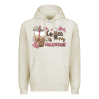 Oatmeal Heather coffee is my valentine Premium Hoodie - MaliasSmallBusiness