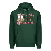 Sports Green coffee is my valentine Premium Hoodie - MaliasSmallBusiness