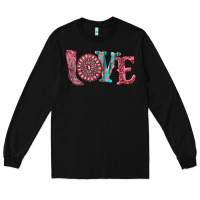 Black valentine's day love with boots and gemstone Long Sleeve Tee - RanaPortraitStore