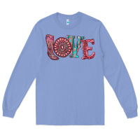 Colony Blue valentine's day love with boots and gemstone Long Sleeve Tee - RanaPortraitStore