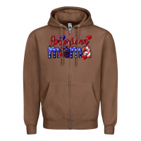 Chestnut American Mama 4th of july Zipper Hoodie - CowGirlArtShop
