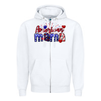 American Mama 4th Of July Zipper Hoodie | Teevron
